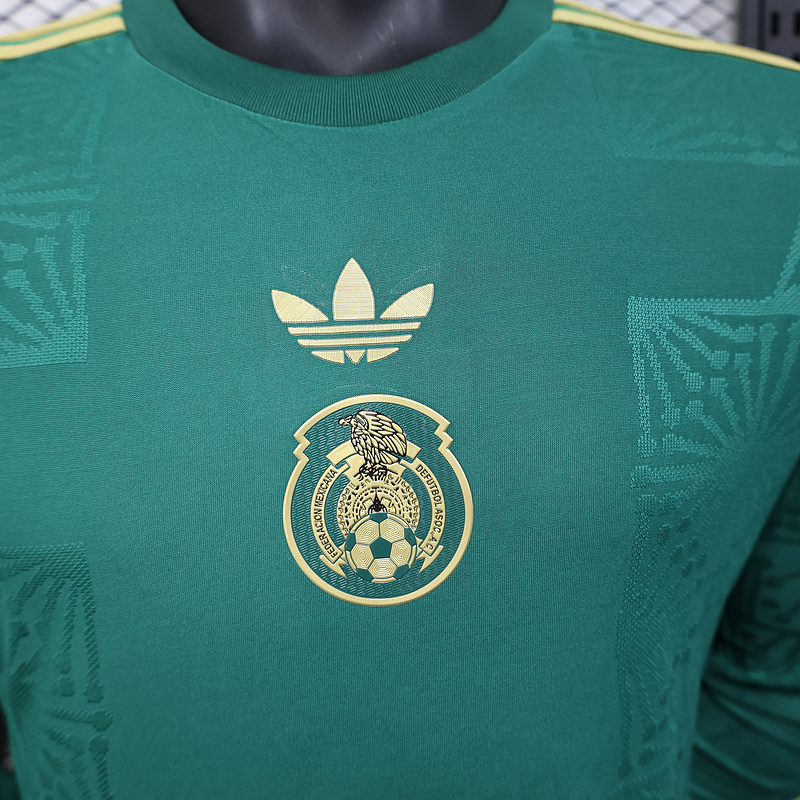 Player 2025-26 Mexico Gold Cup Special Edition green Long sleeves Football jersey