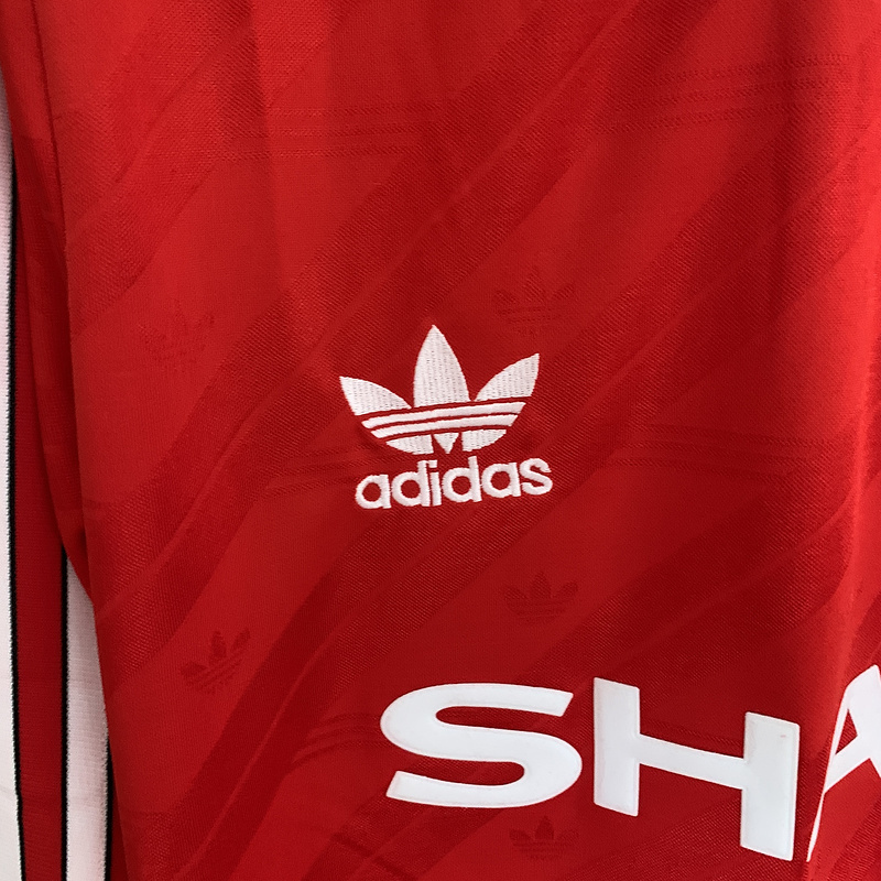retro 1986 Manchester United Home Long Sleeve Soccer Shirt Jersey