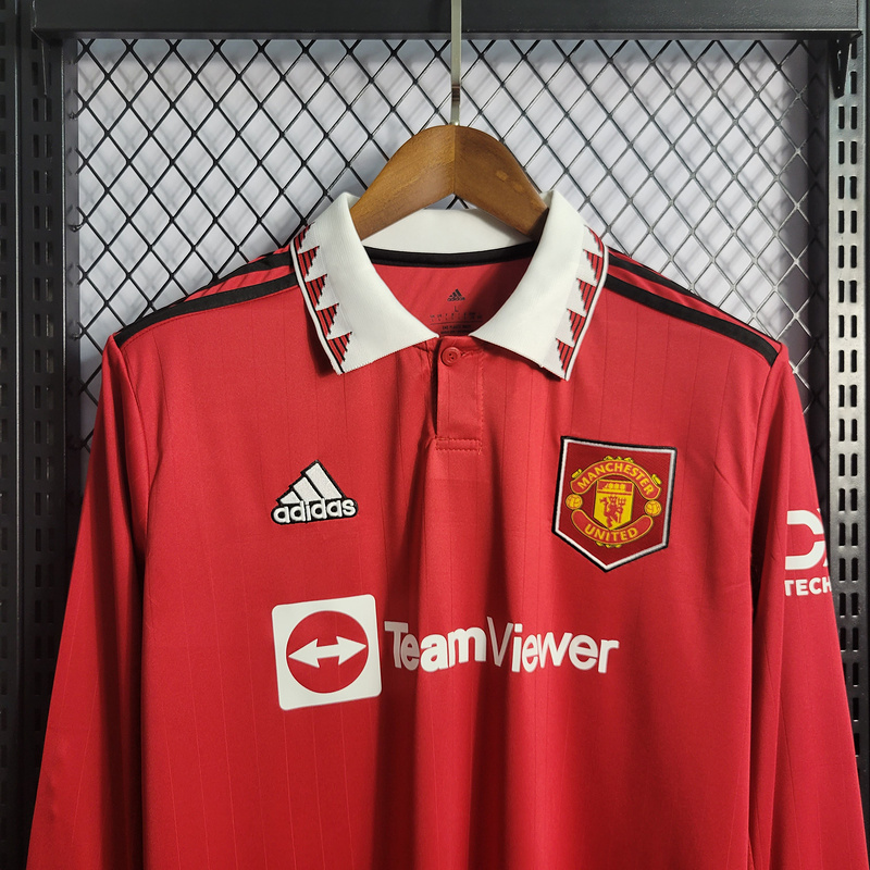 2022-23 Long Sleeve Manchester United Home Football jersey
