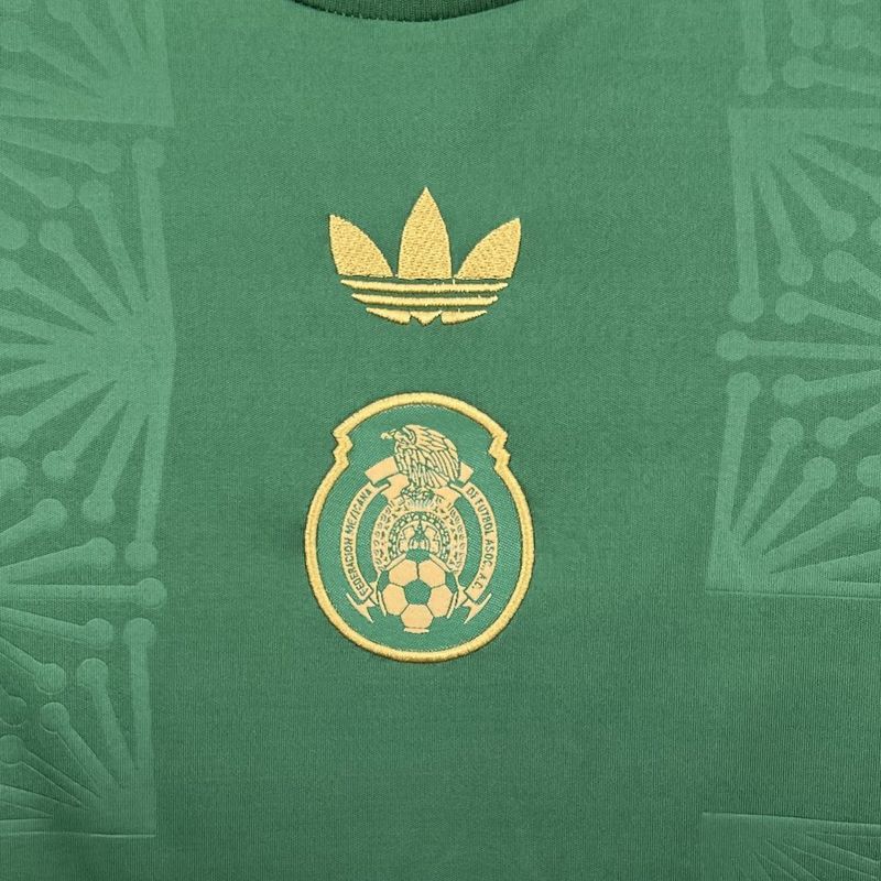 2025-26 Mexico Gold Cup Special Edition green Kids Football jersey