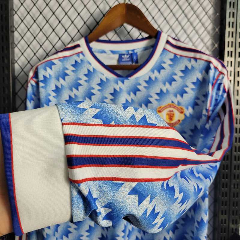 Retro Long Sleeve 1990-92 Manchester United away Football jersey retro