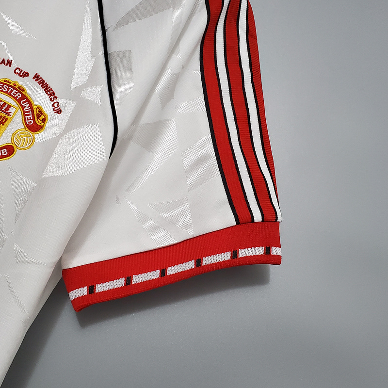 Retro 1991 Manchester United white Football jersey retro