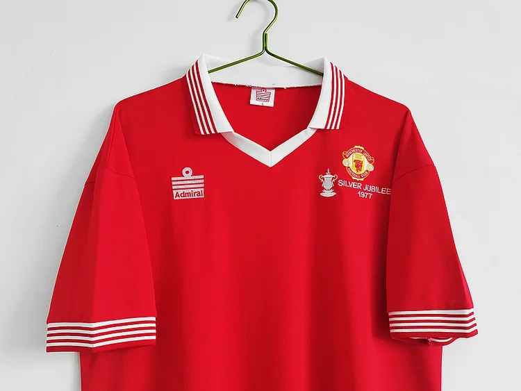Retro 1977 Manchester United Home Soccer Shirt