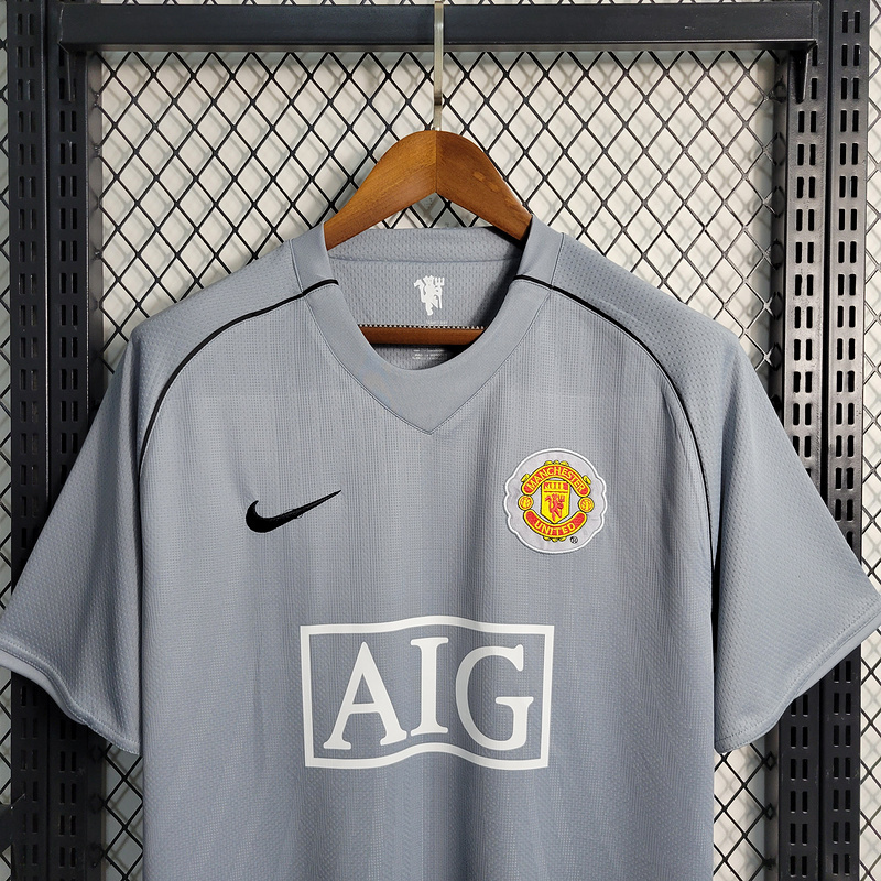 Retro 2007-08 Manchester United gray goalkeeper Football jersey retro