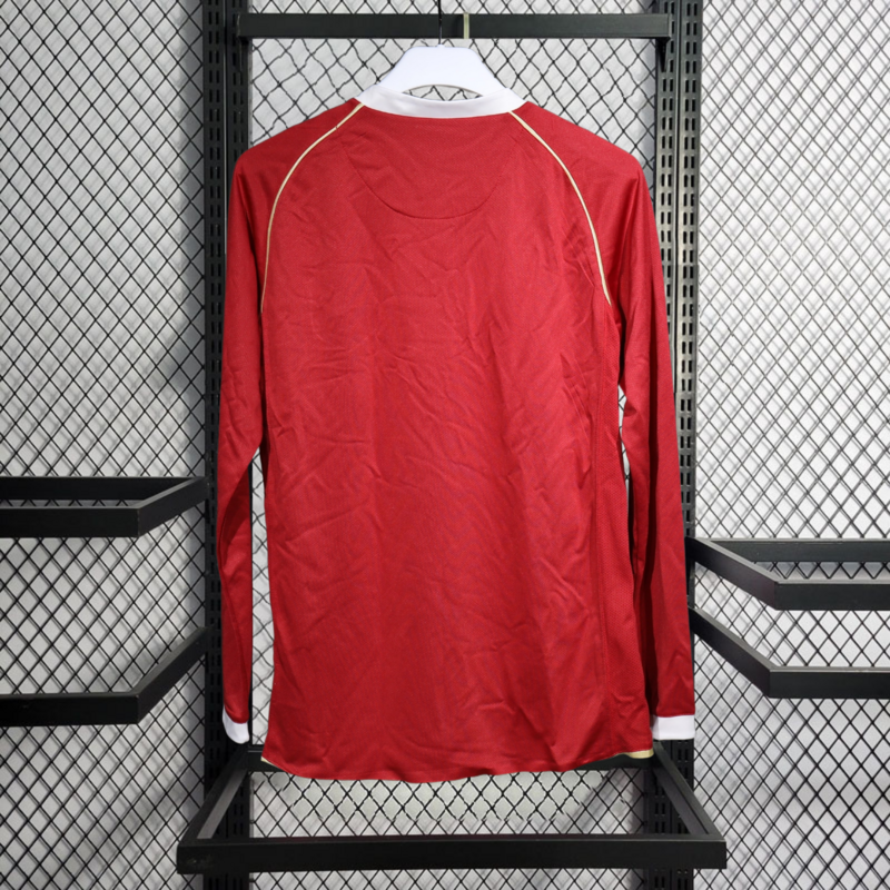 Retro player 2006-07 Manchester United home long sleeved Football jersey retro