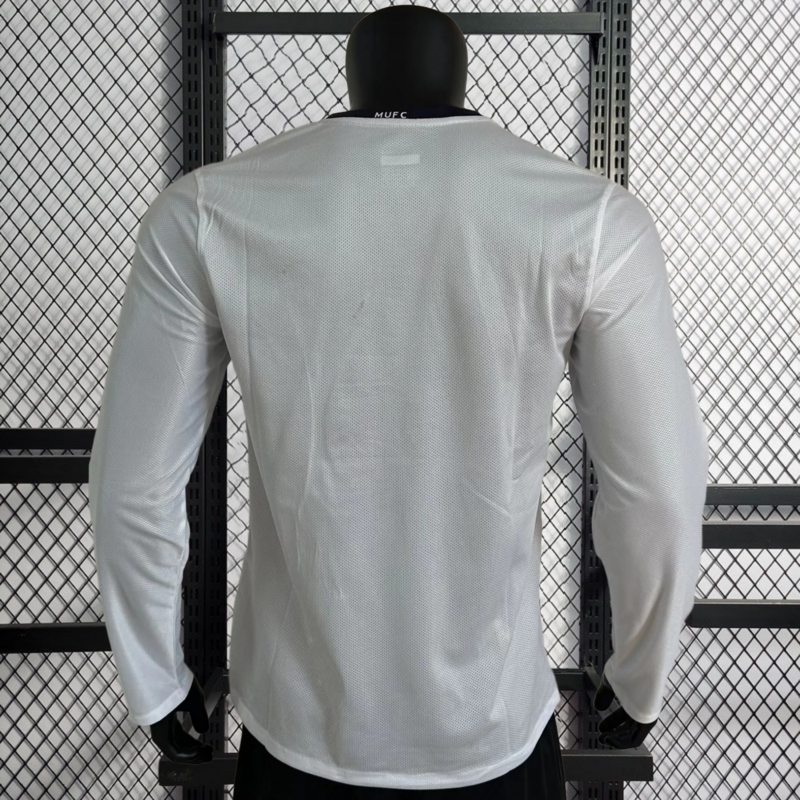 Retro player 2008-09 Manchester United Away Long Sleeves White Football jersey retro
