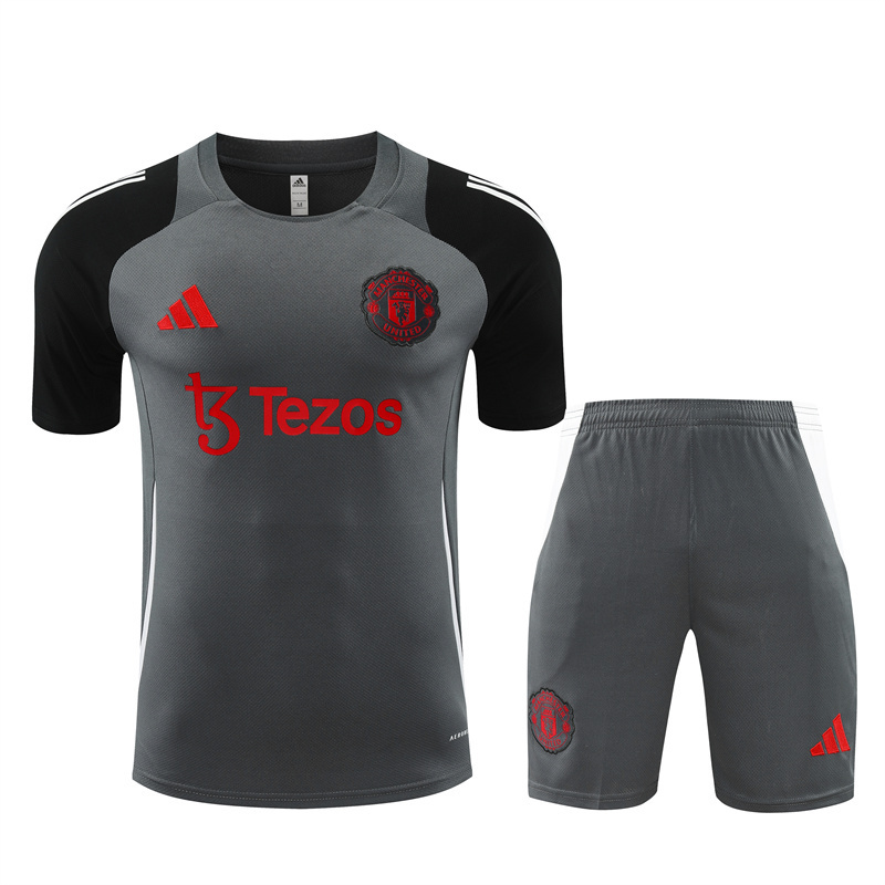 2024-25 Manchester United Dark Gray Short Sleeve Suit