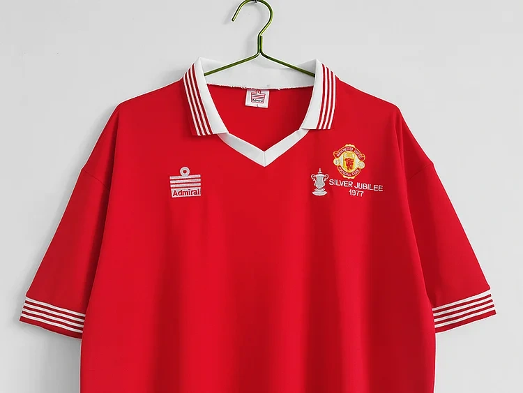 Retro 1977 Manchester United Home Soccer Shirt