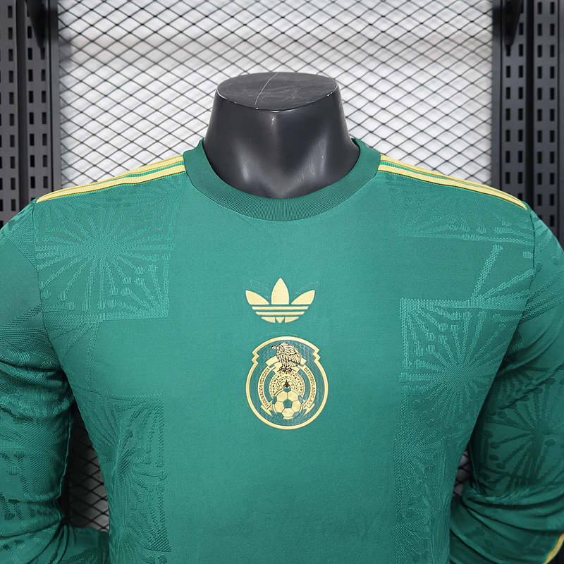 Player 2025-26 Mexico Gold Cup Special Edition green Long sleeves Football jersey