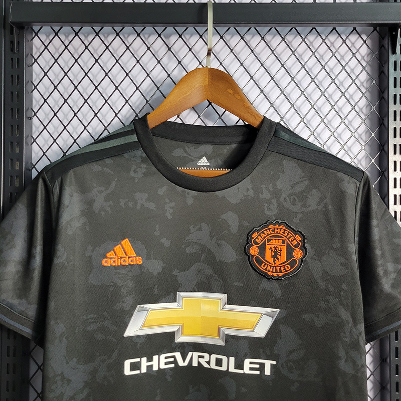 Retro 2019-20 Manchester United Black Second Guest Football jersey retro