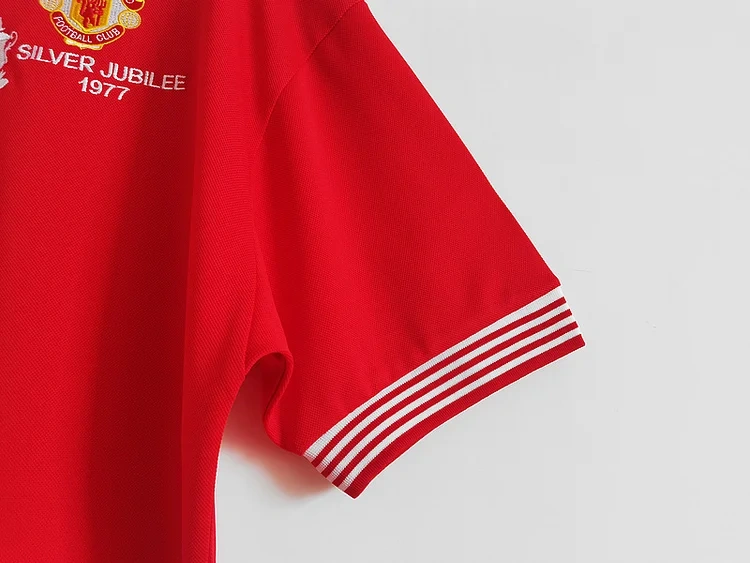 Retro 1977 Manchester United Home Soccer Shirt