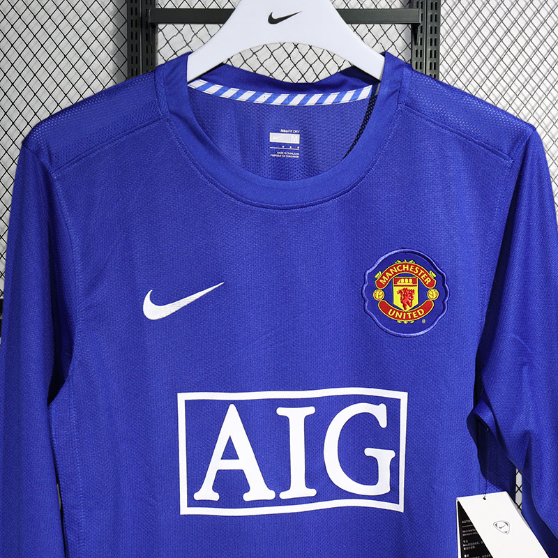 Retro player 2008-09 Manchester United away Long Sleeves football jersey Retro