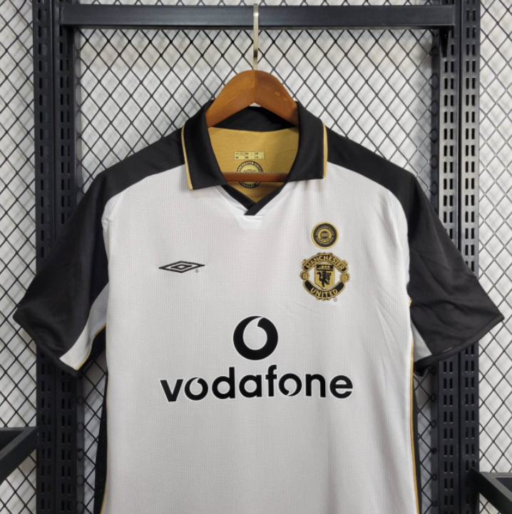 Retro 2001-02 Manchester United jersey 100 year classic edition