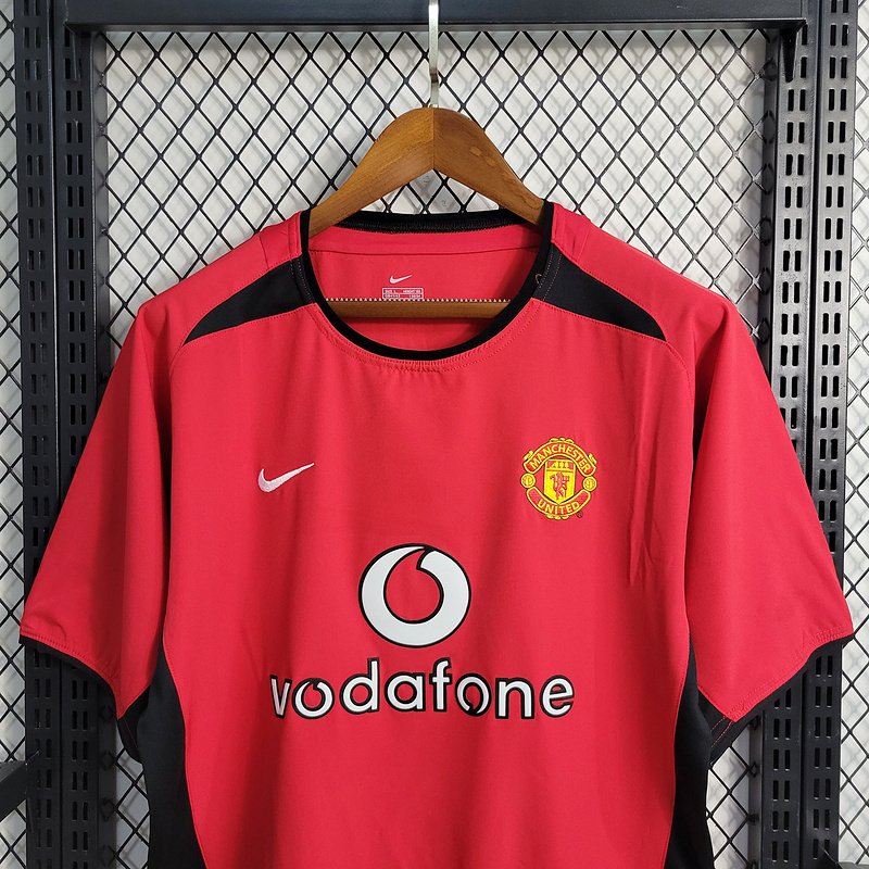 Retro 2002-04 Manchester United home BECKHAM v.NISTELROOY GIGGS KEANE Football jersey retro