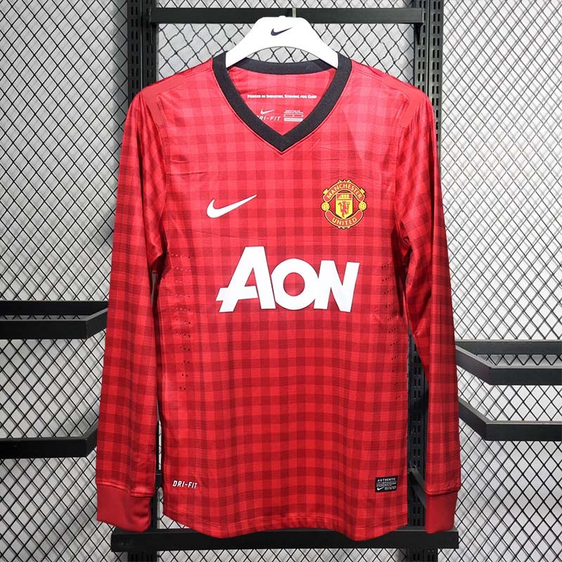 Retro Player 2012-13 Manchester United home Long Sleeve Football jersey retro