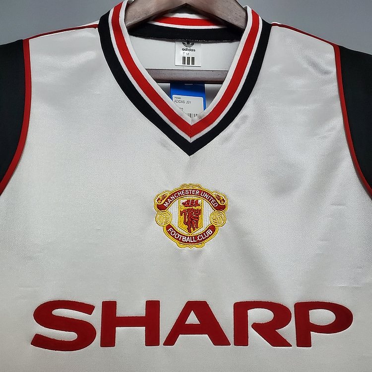 Retro 1985 Manchester United white Football jersey retro
