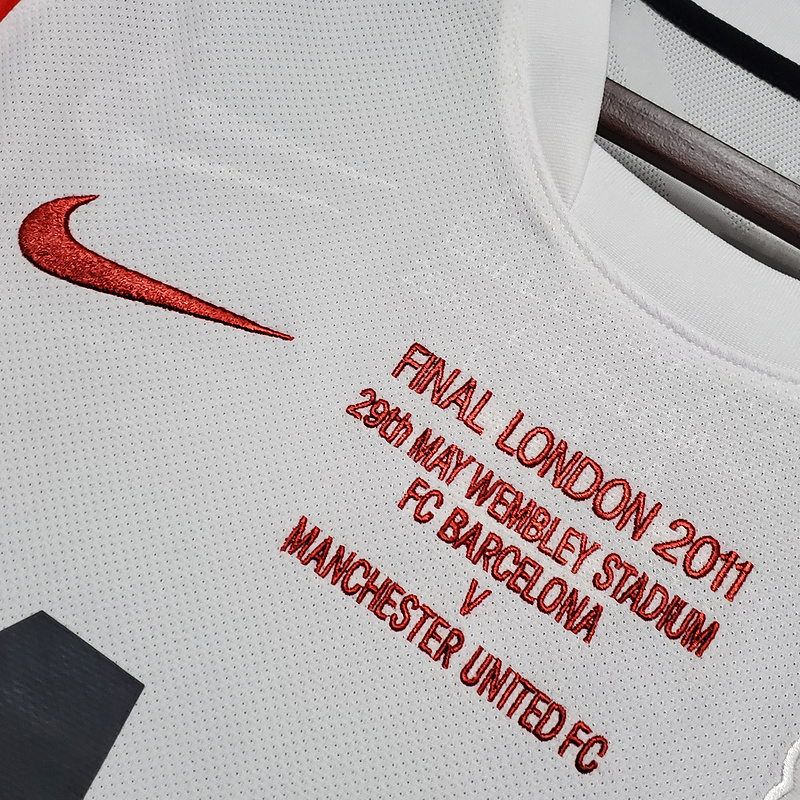 Retro 2010-11 UCL Manchester United in the Champions League version away Football jersey retro