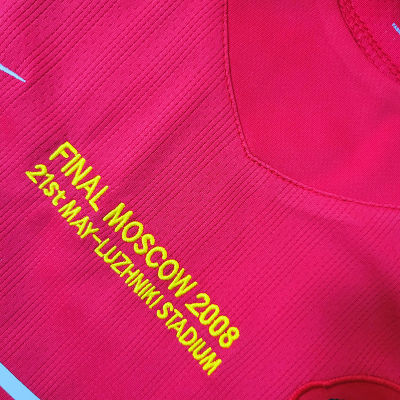 Retro 2007-08 UCL Manchester United Champions League version home Football jersey retro