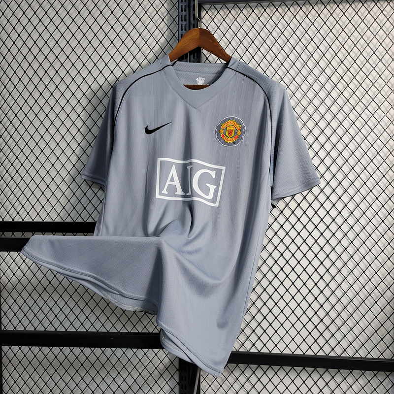 Retro 2007-08 Manchester United gray goalkeeper Football jersey retro