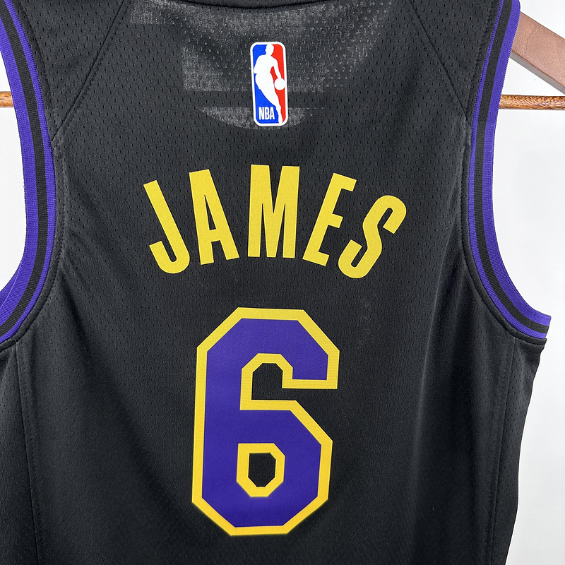 2024 NBA Lakers KIDS 6 JAMES Basketball Jersey