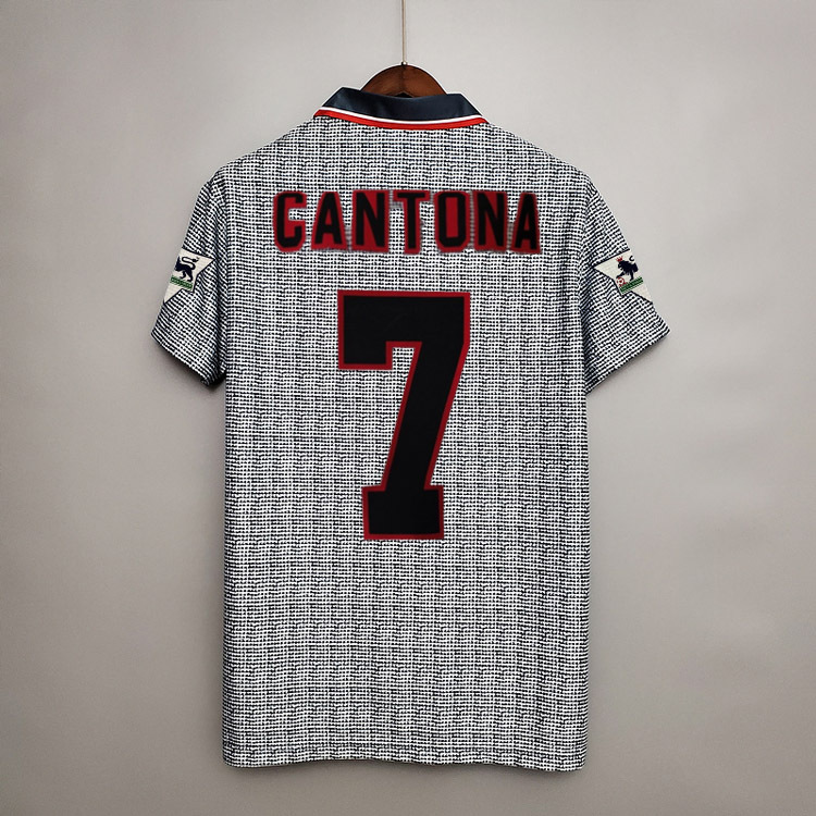 Retro 1995-96 Manchester United away CANTONA HUGHES KEANE BECKHAM Football jersey retro