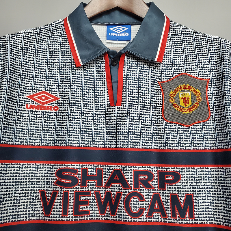 Retro 1995-96 Manchester United away CANTONA HUGHES KEANE BECKHAM Football jersey retro