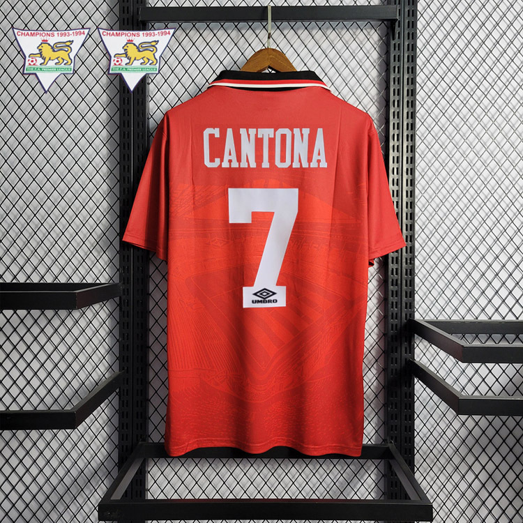 Retro 1994-96 Manchester United Home CANTONA HUGHES KEANE  Football jersey retro