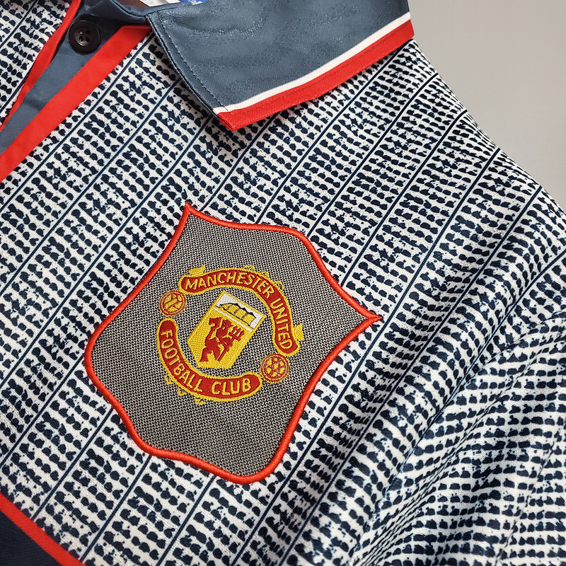 Retro 1995-96 Manchester United away CANTONA HUGHES KEANE BECKHAM Football jersey retro