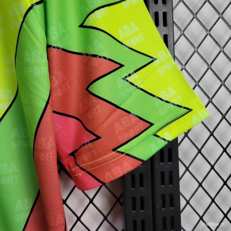 Retro 1995 Mexico CAMPOS 9 Home Yellow Football jersey Retro