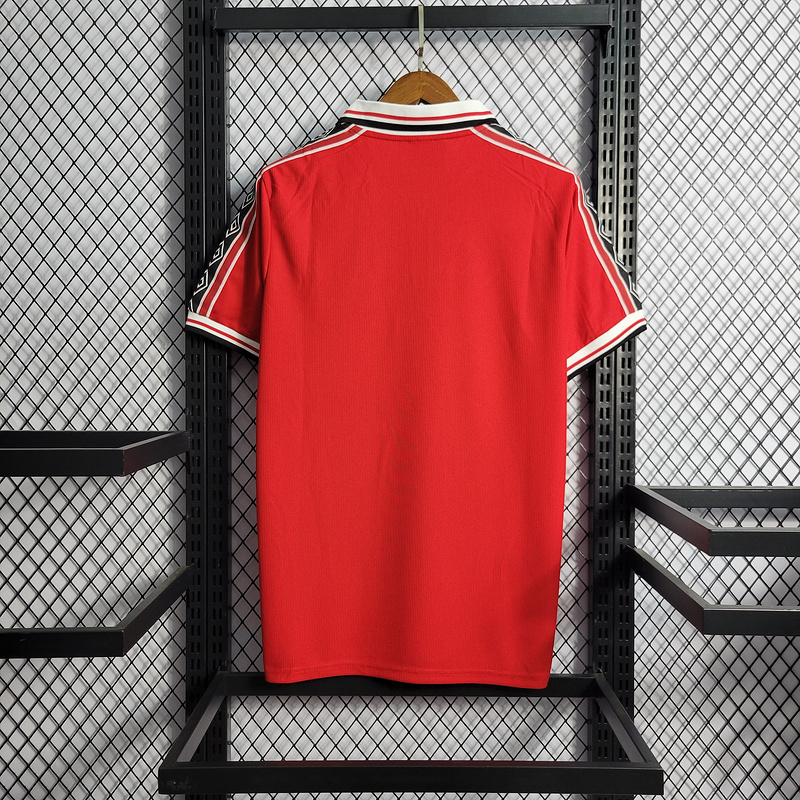 Retro 1998-99 Manchester United home BECKHAM GIGGS KEANE SHERINGHAM  Football jersey retro