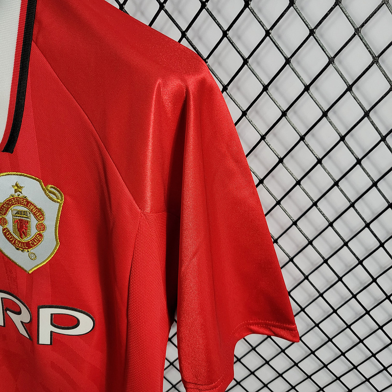 Retro 1999-00 Manchester United Home BECKHAM GIGGS KEANE SHERINGHAM  Football jersey retro