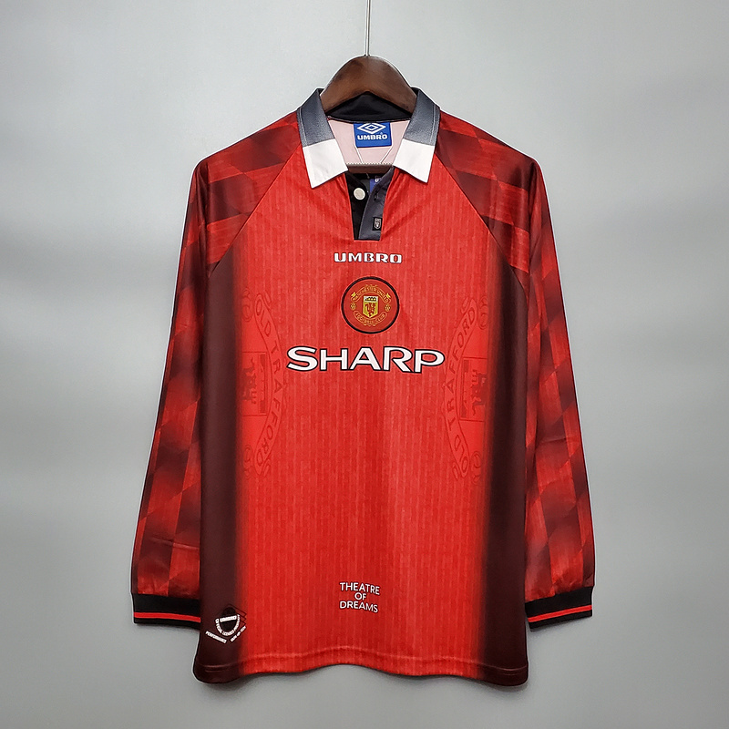 Retro 1996-97 Manchester United home CANTONA BECKHAM GIGGS KEANE  Football jersey retro