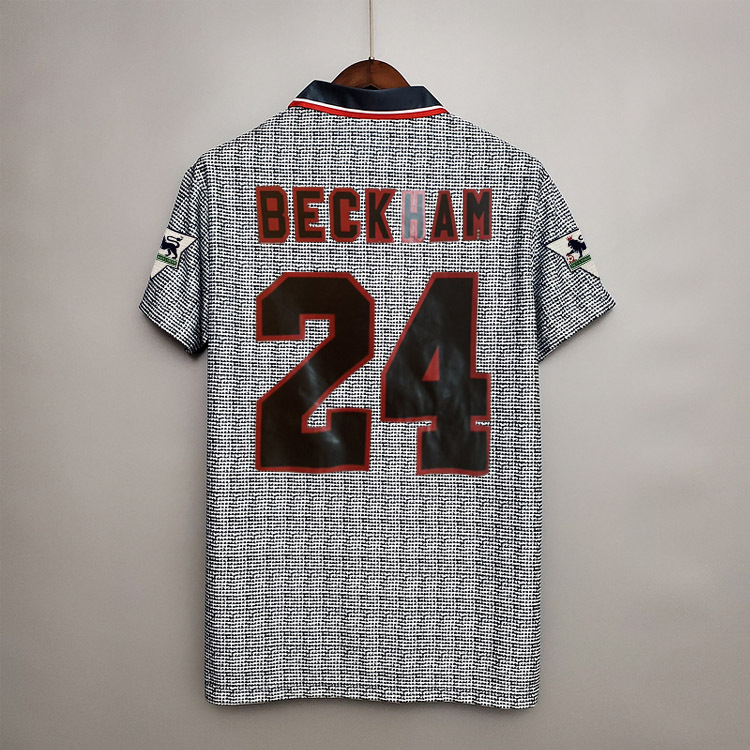 Retro 1995-96 Manchester United away CANTONA HUGHES KEANE BECKHAM Football jersey retro