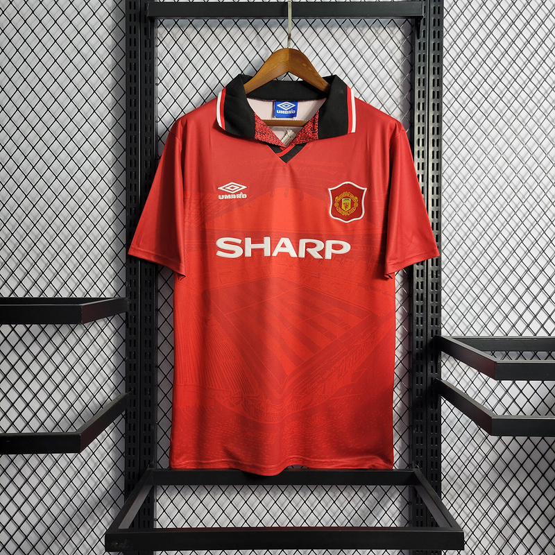 Retro 1994-96 Manchester United Home CANTONA HUGHES KEANE  Football jersey retro