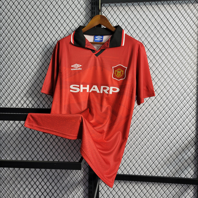 Retro 1994-96 Manchester United Home CANTONA HUGHES KEANE  Football jersey retro