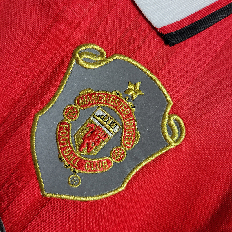 Retro 1999-00 Manchester United Home BECKHAM GIGGS KEANE SHERINGHAM  Football jersey retro