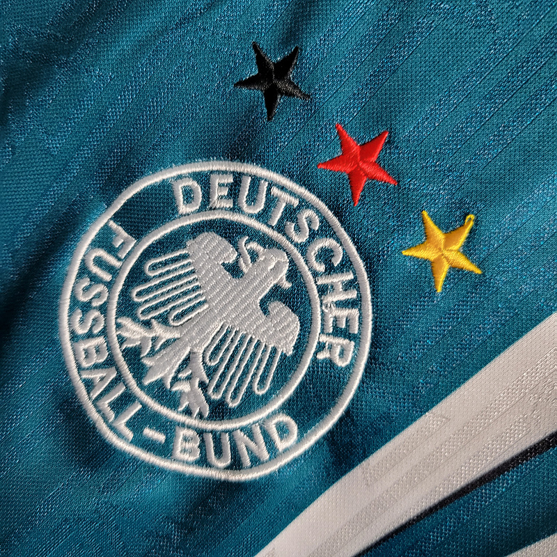 Retro 1996 Germany away MOLLER #7 Klinsmann #18 KUNTZ #11 Football jersey retro