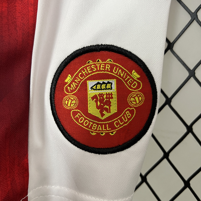 Retro Kids 1996-97 Kids Manchester United home CANTONA BECKHAM GIGGS KEANE Football jersey retro