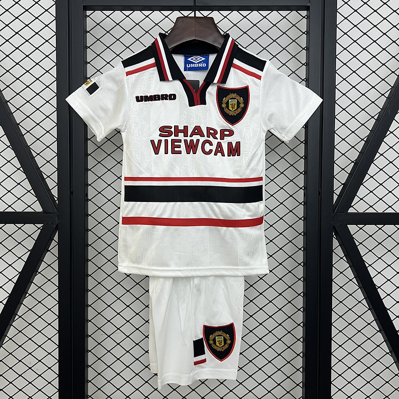 Retro KIDS 1997-99 KIDS Manchester United Commemorative Edition BECKHAM GIGGS KEANE SHERINGHAM Football jersey retro