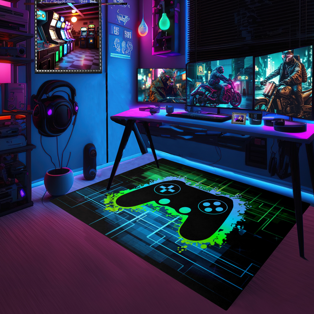 Video Game Area Rug for Boys Playroom | CozyLil