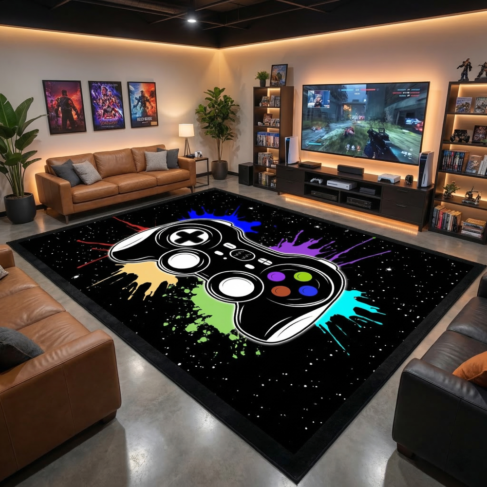 Gamer Rug for Boys Bedroom Cool Game Room Decor | CozyLil
