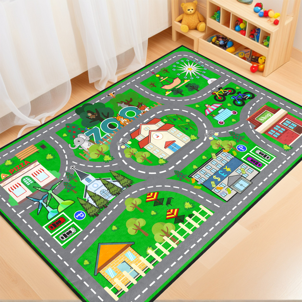 Race Track Car Playmat Rug | CozyLil