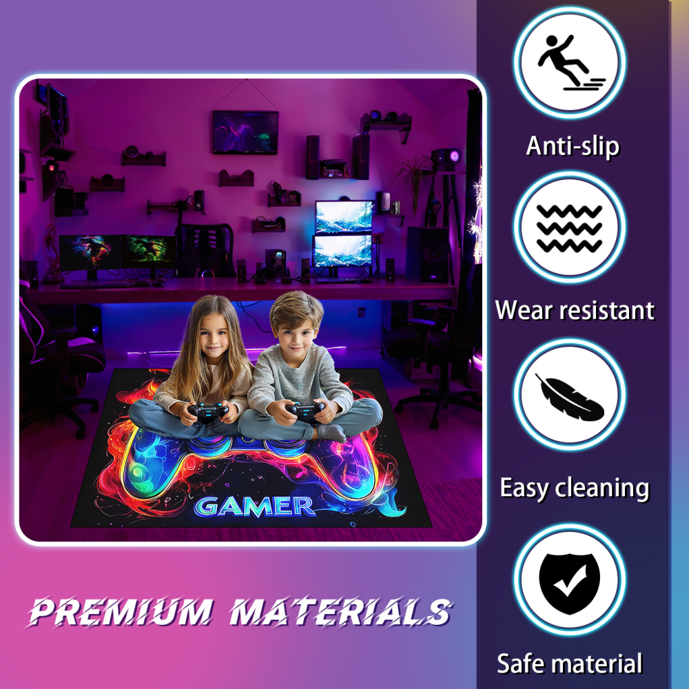 Purple Gamer Area Rug for Boys Bedroom | CozyLil