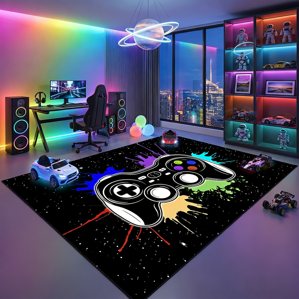 Gamer Rug for Boys Bedroom Cool Game Room Decor | CozyLil