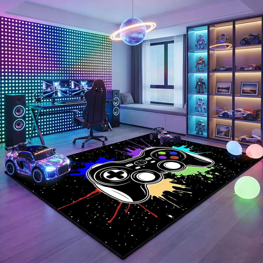 Gamer Rug for Boys Bedroom Cool Game Room Decor | CozyLil