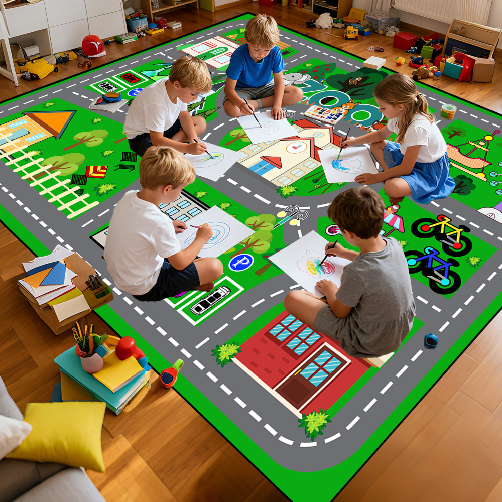 Race Track Car Playmat Rug | CozyLil