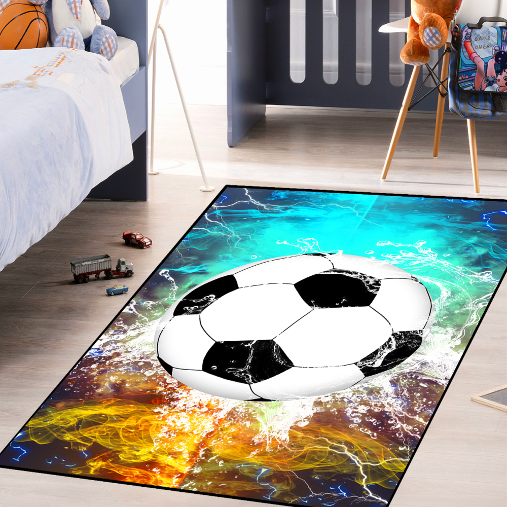 Soccer Field Sports Area Rug for Boys Room | CozyLil
