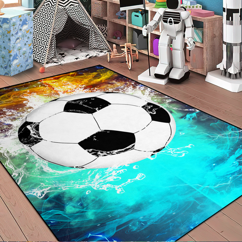 Soccer Field Sports Area Rug for Boys Room | CozyLil
