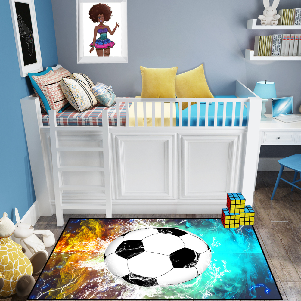 Soccer Field Sports Area Rug for Boys Room | CozyLil