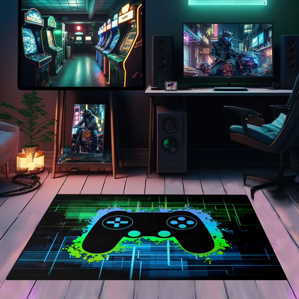 Video Game Area Rug for Boys Playroom | CozyLil